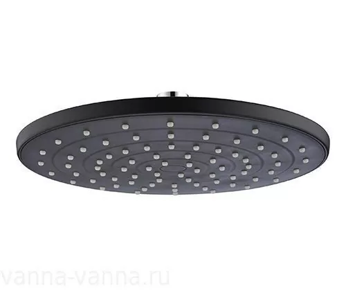 Верхний душ WasserKraft A077 черный Soft-touch