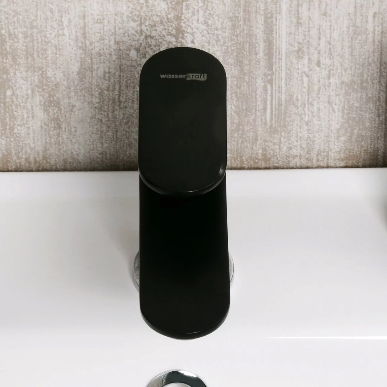 Смеситель для раковины WasserKraft Elbe 7403 черный Soft-touch