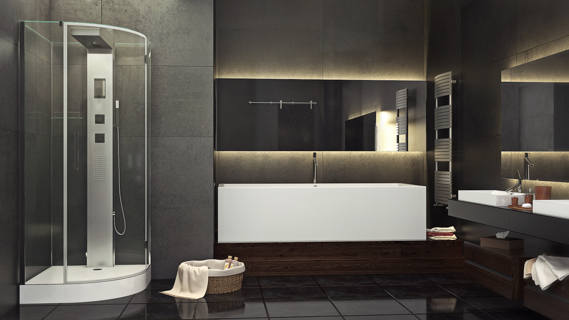 Душевая кабина Timo Premium ARMO (90*90*215), стульчик прозрачный