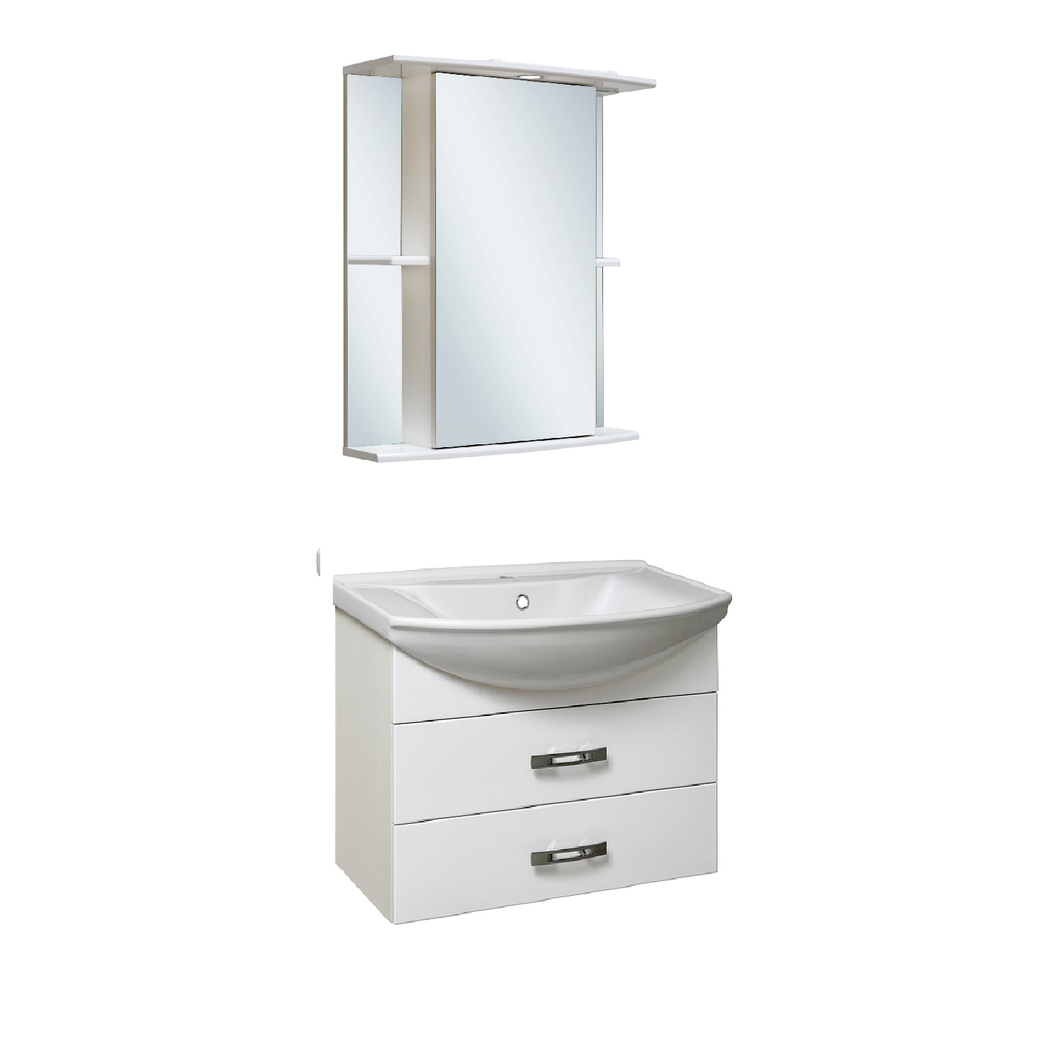 Зеркало-шкаф Runo Мадрид 60 R, белый