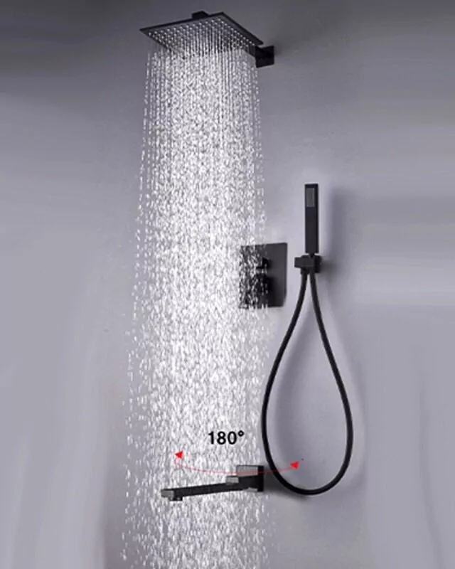 Душевой комплект ALMAes Elbe TVZ-0811 черный матовый