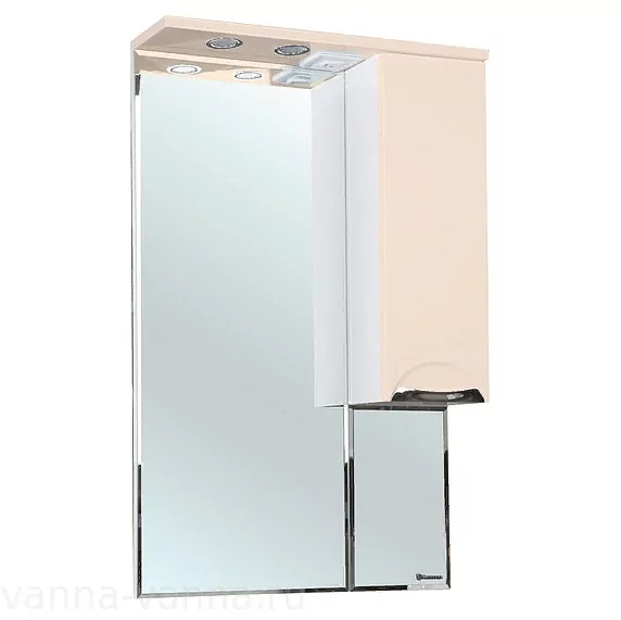 Зеркало-шкаф Bellezza Альфа 55 R свет, бежевый