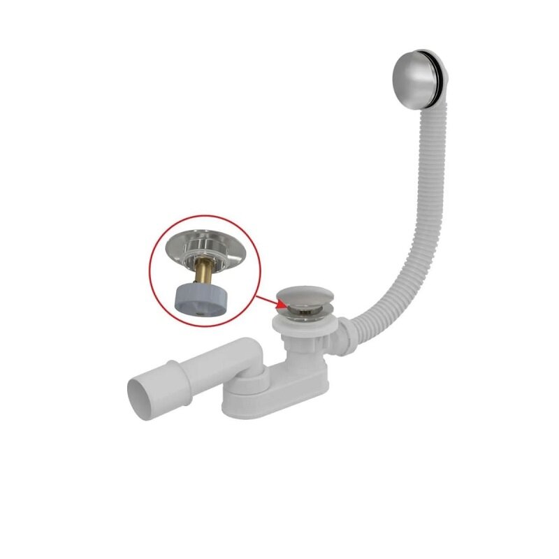 Слив-перелив для ванны Vagnerplast click/clack, VPWAS0012-61, хром