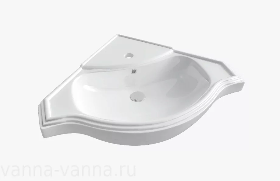 Тумба с раковиной Corozo Классика 65 напольная, угловая, 2 двери, белая от магазина Vanna-Vanna.ru!