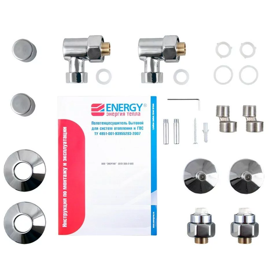 Полотенцесушитель водяной Energy Classic Modus с полкой 600x500 хром
