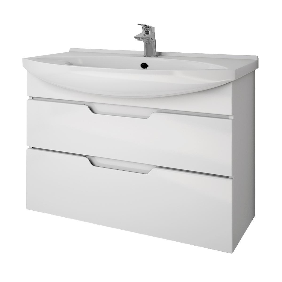 Тумба с раковиной напольная Dreja Laguna Plus 105 см, белый