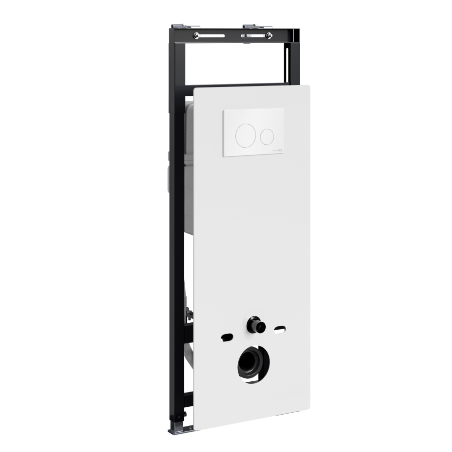 Инсталляция WasserKraft Salm 27TLT.010.ME.WH.WH02 для подвесного унитаза, с кнопкой