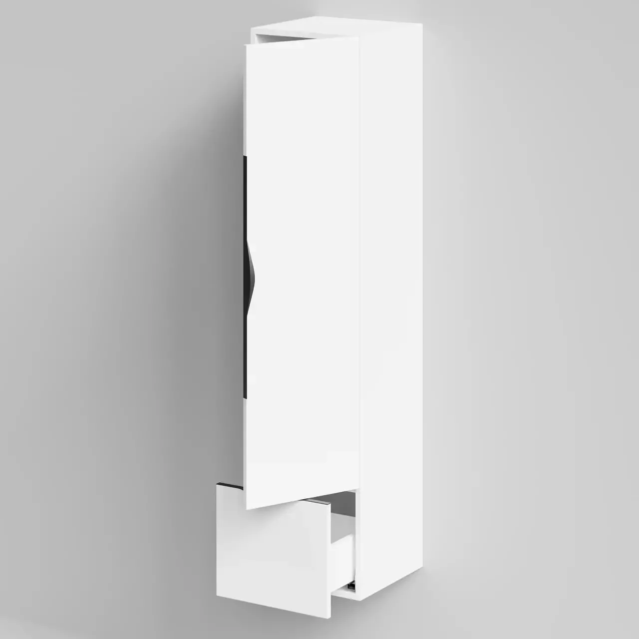 Пенал Vod-ok Марко 35 R/L 1 дверь с ящиком, подвесной, белый + 13 цветов, ручка хром или черный