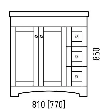 Мебель для ванной Corozo Техас 80 комплект, напольный, белый