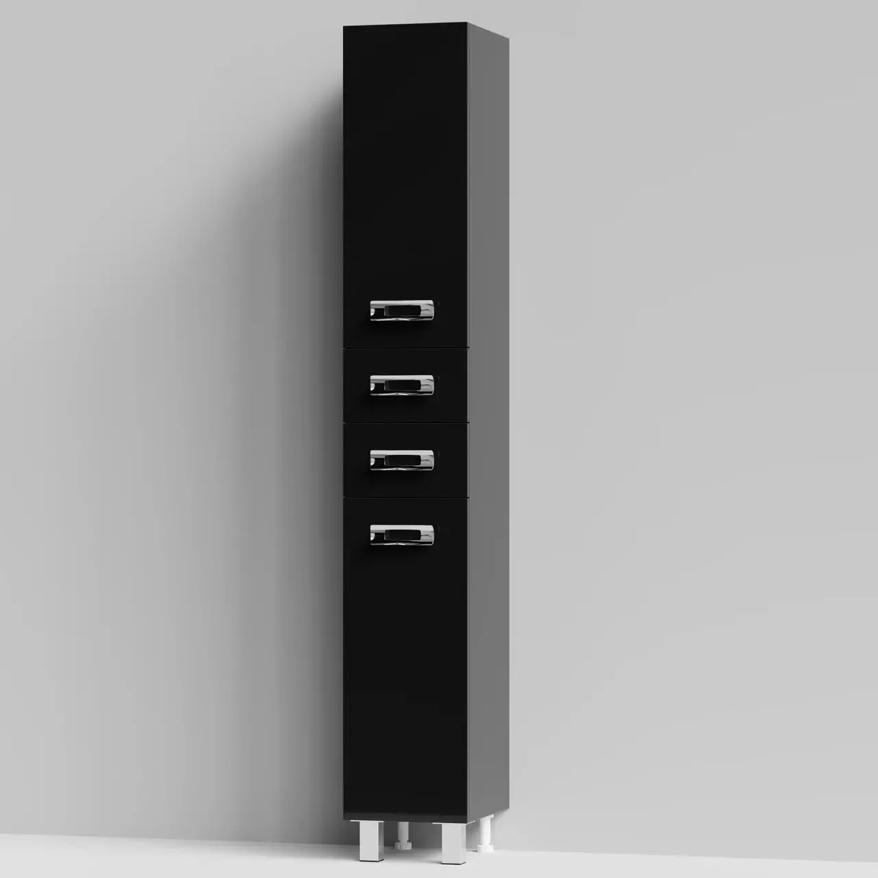 Пенал Vod-ok Орландо 30 L/R напольный с корзиной, черный от магазина Vanna-Vanna.ru!