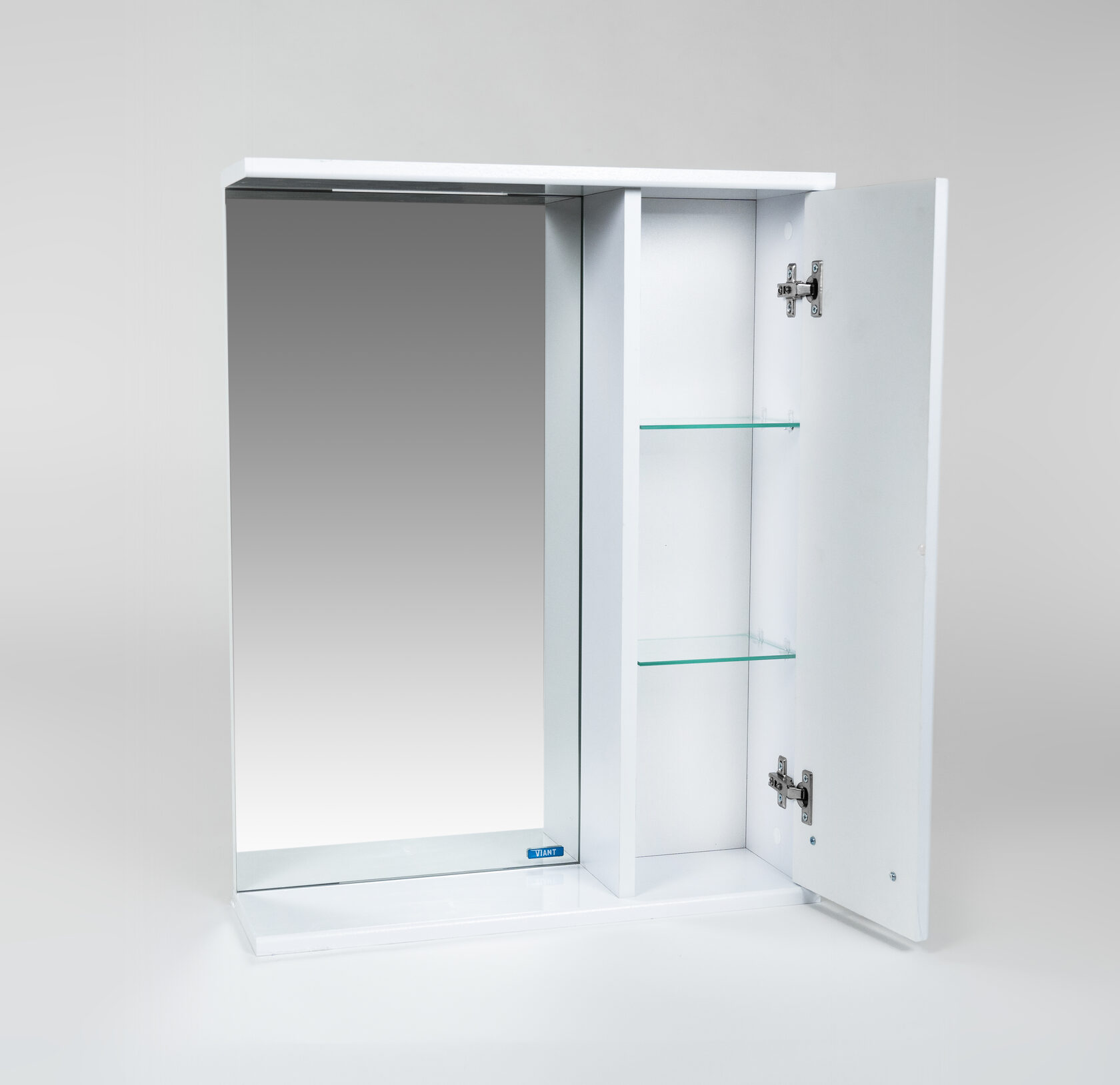 Зеркало с шкафчиком Viant Прага 55 R белый