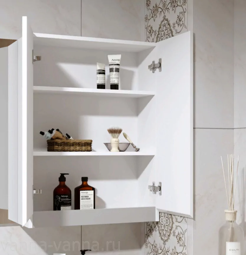 Шкаф навесной Alavann Soft Silver 60 белый