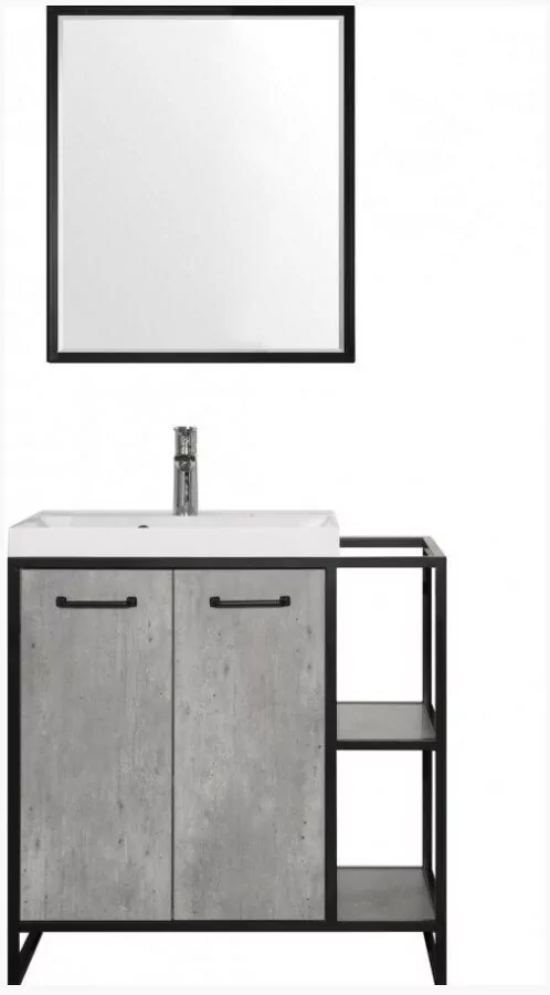 Мебель для ванной Style Line Лофт 60/80 комплект, напольный, левый, бетон