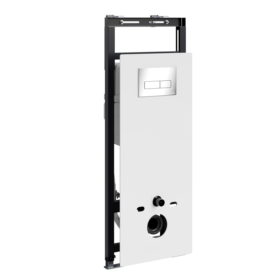 Инсталляция WasserKraft Salm 27TLT.010.ME.WH.CH03 для подвесного унитаза, с кнопкой