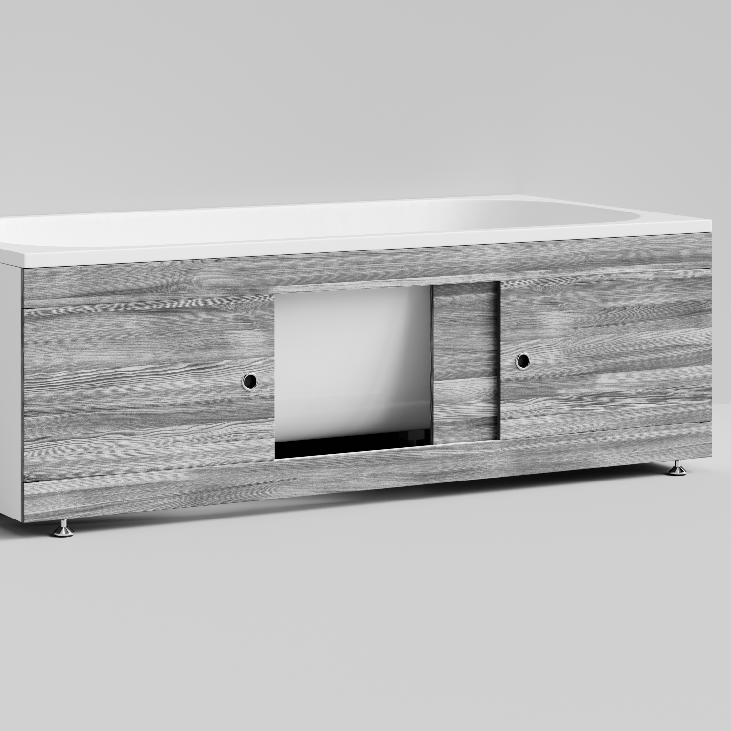 Экран под ванну Vod-ok Купе 170 раздвижной Лиственница структурная контрастно-серая