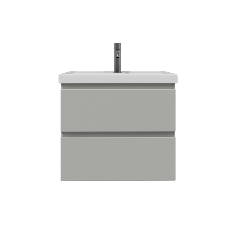 Тумба подвесная SanStar Riana 50 с раковиной Фостер 50 (комплект), грей