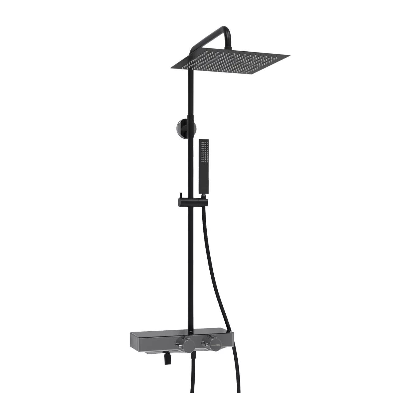 Душевая стойка WasserKraft A114.162.218.CB Thermo черный Soft-touch