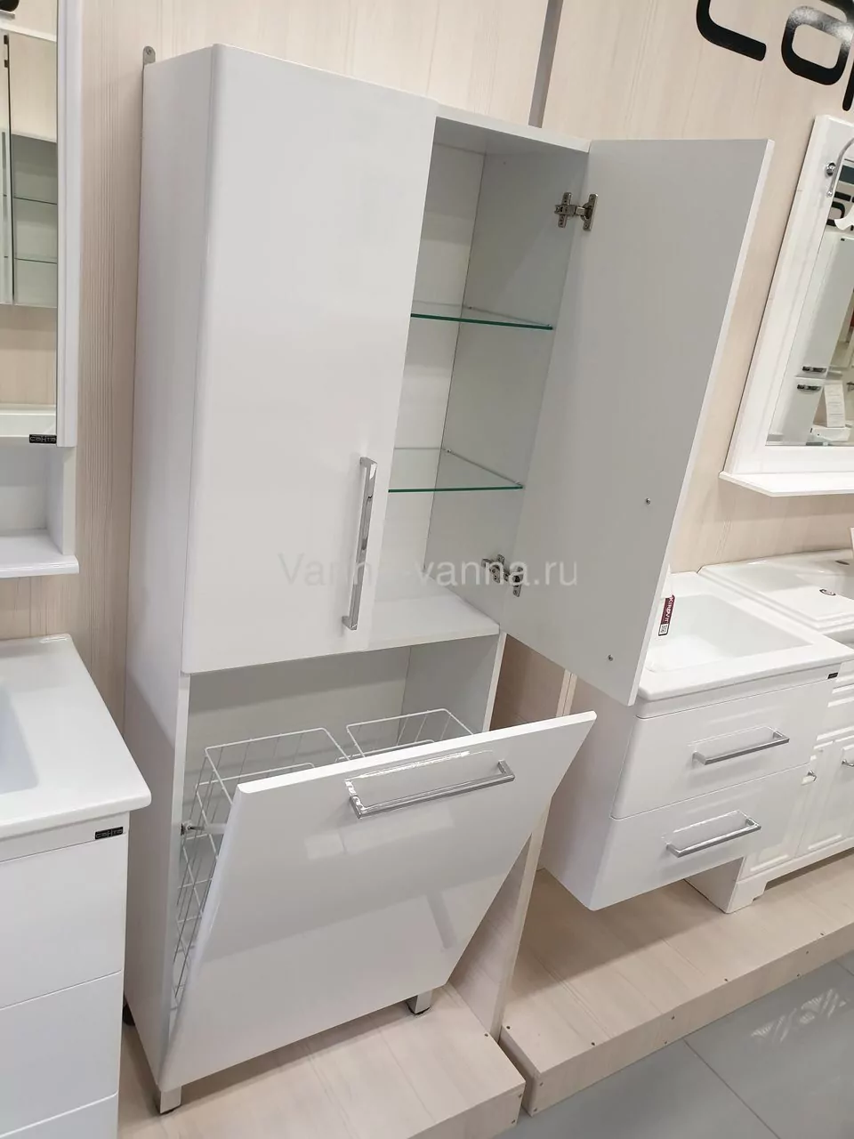 Пенал Санта Вегас 60 напольный, с корзиной от магазина Vanna-Vanna.ru!