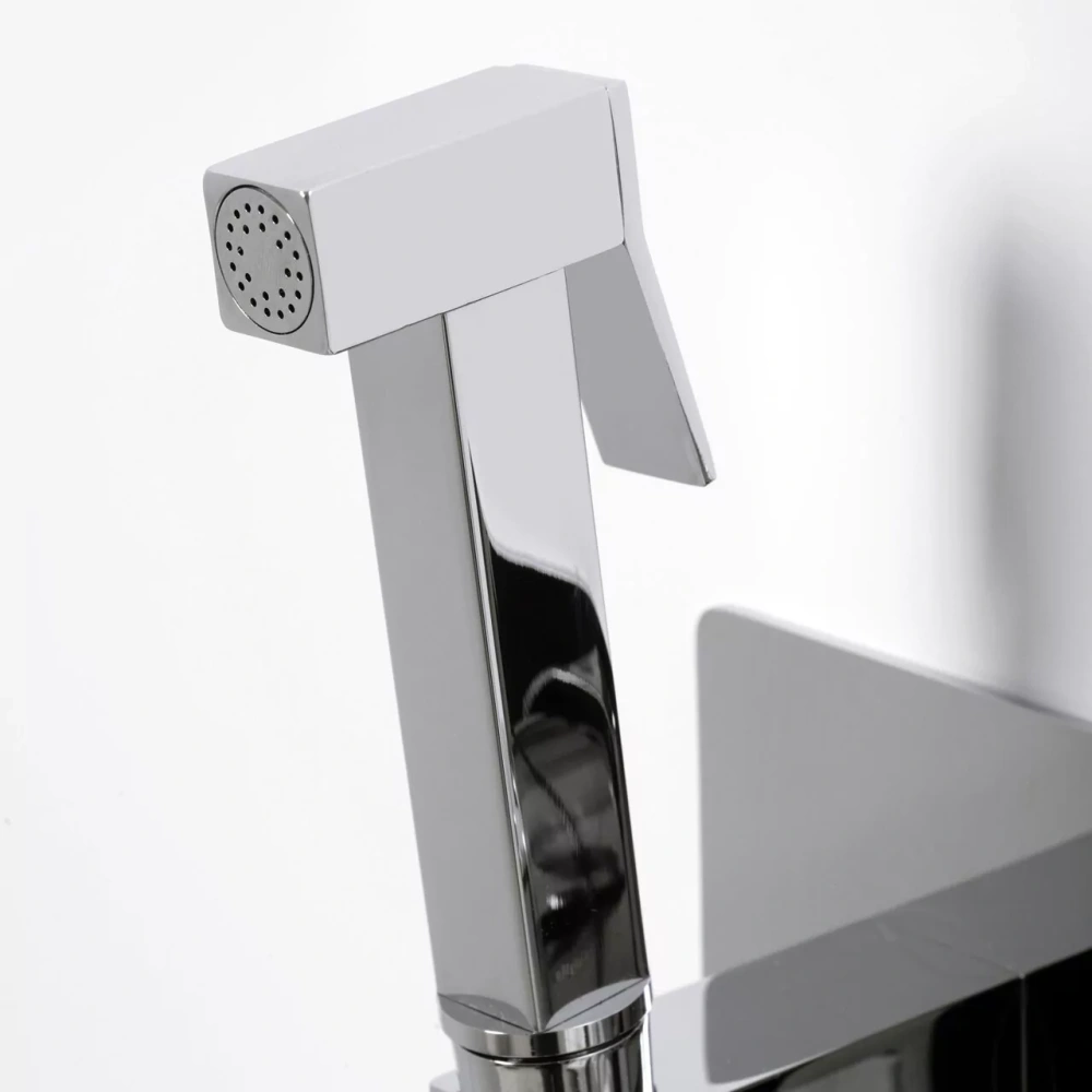 Смеситель с гигиеническим душем Aller 10638 WasserKraft хром от магазина Vanna-Vanna.ru!