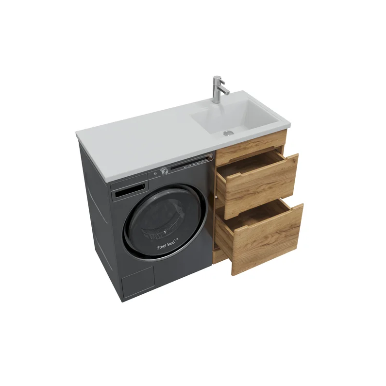 Тумба напольная SanStar Толедо 50 с раковиной Даллас 110 правый gold craft