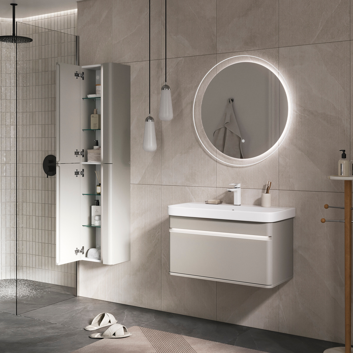 Пенал EQUIL Elegante 36 L/R подвесной амарок/белый Пенал EQUIL Elegante 36 L/R подвесной амарок/белый