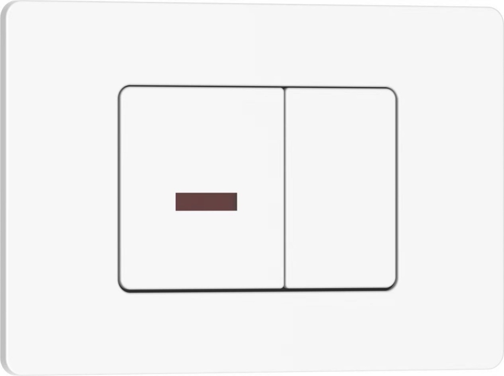 Кнопка смыва Iberica Blanca INOX SENSOR, нержавеющая сталь, механическая, белый матовый