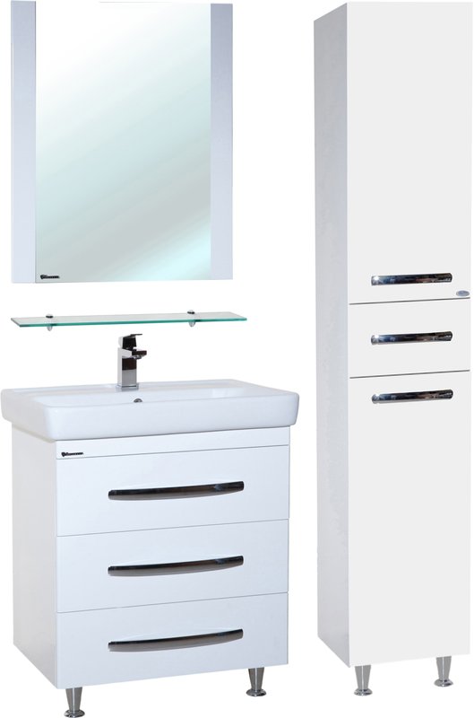 Тумба с раковиной Bellezza Рокко 80 напольная, белая