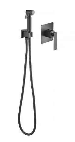 Смеситель с гигиеническим душем Timo Torne 4389/03SM черный матовый