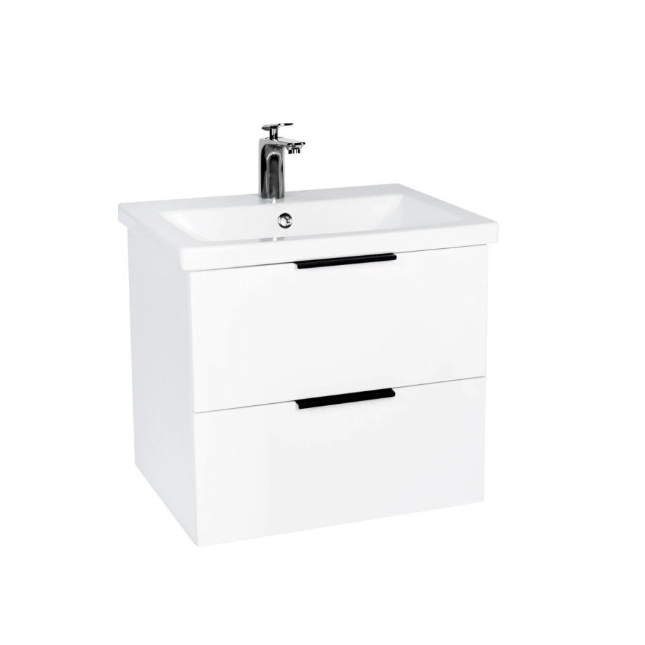 Тумба подвесная Viant Берлин 60 с раковиной Moduo 60, белый