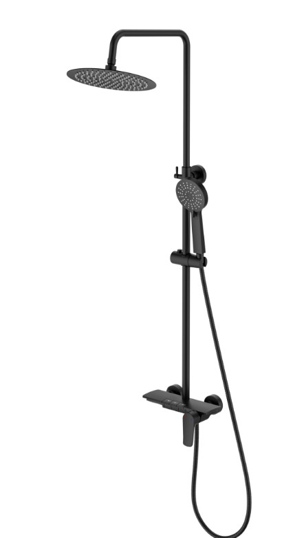 Душевая стойка SantiLine SL-9011MB черный матовый