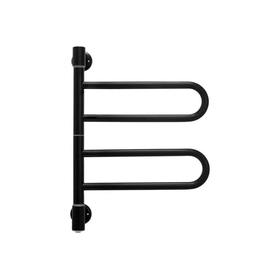 Полотенцесушитель электрический Energy U G2K 40х54 поворотный, черный матовый
