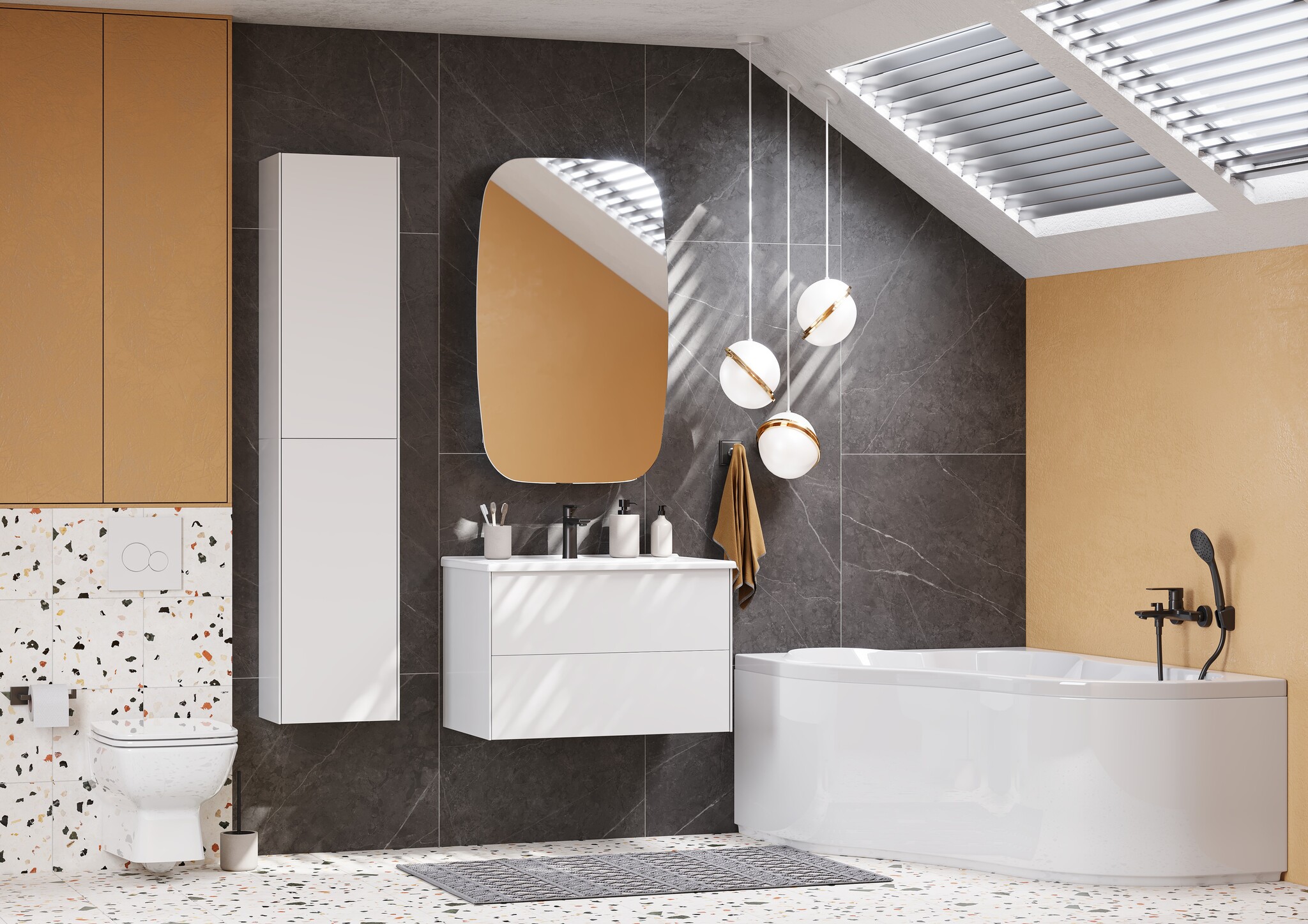 Шкаф навесной Aquaton Сохо 40 белый