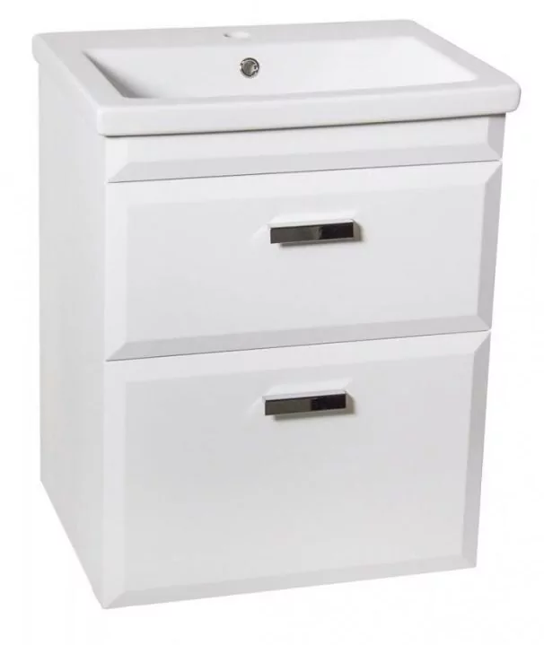 Тумба с раковиной Style Line Лотос 60 Люкс Plus подвесная белая