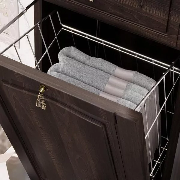 Пенал Opadiris Риспекто 40 L с бельевой корзиной, орех антикварный