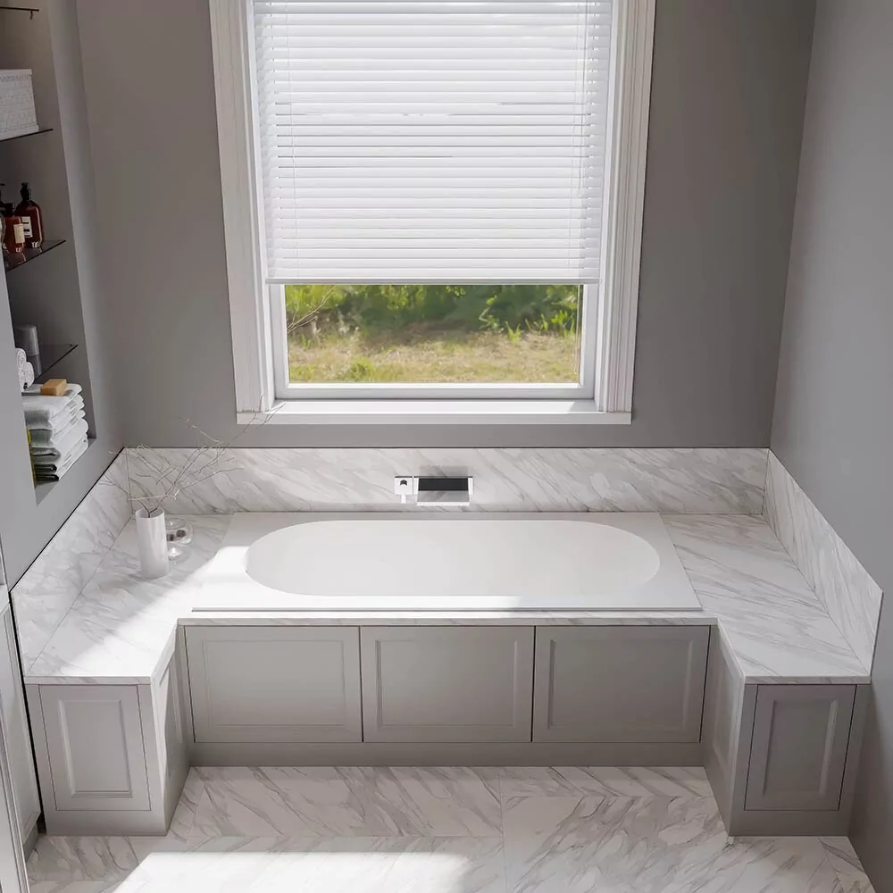 Ванна из искусственного камня Veconi Stampo matt STM17070M 170x70 белый матовый