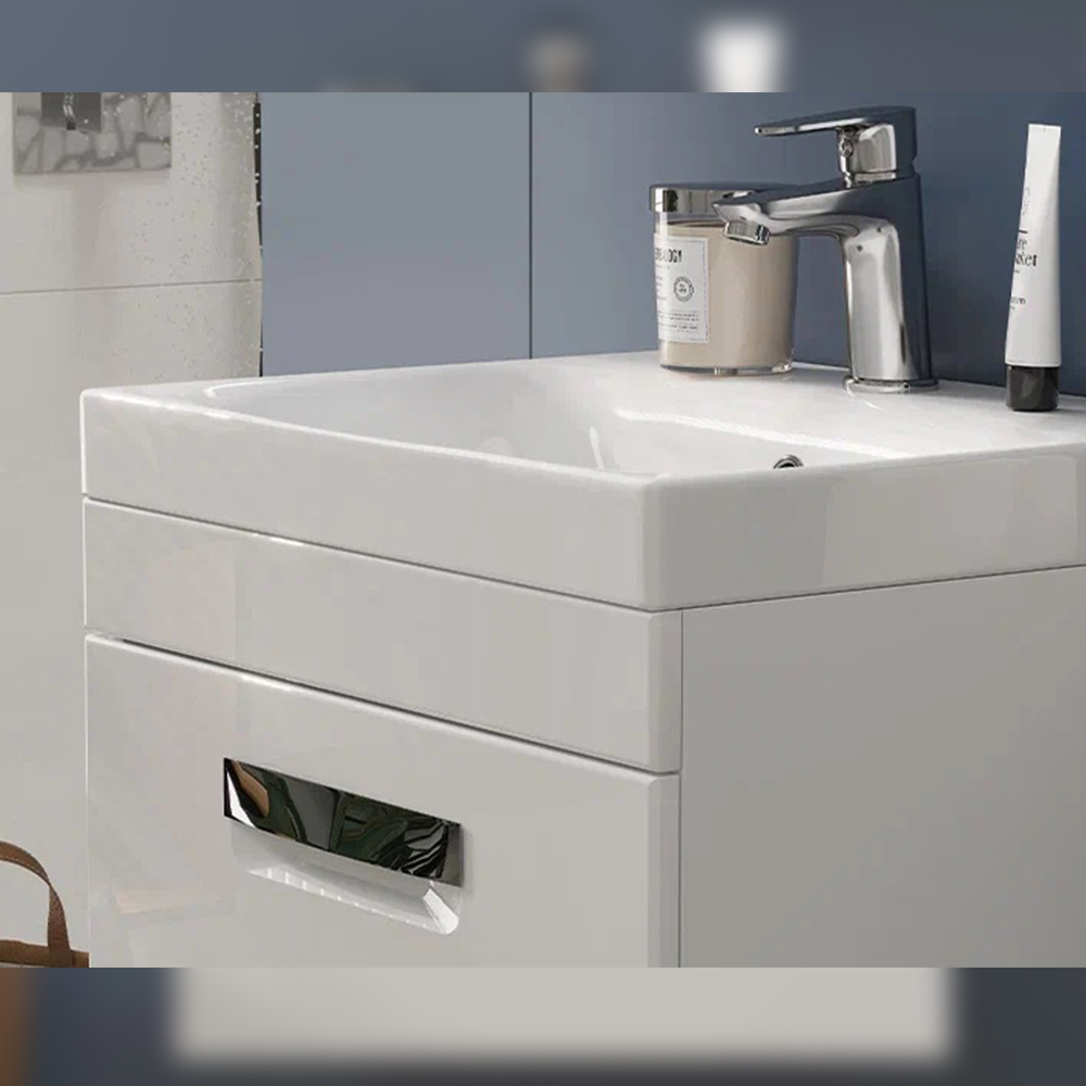 Тумба с раковиной подвесная Velvex Estea tp.EST.MOD.50.1Y, 50 см