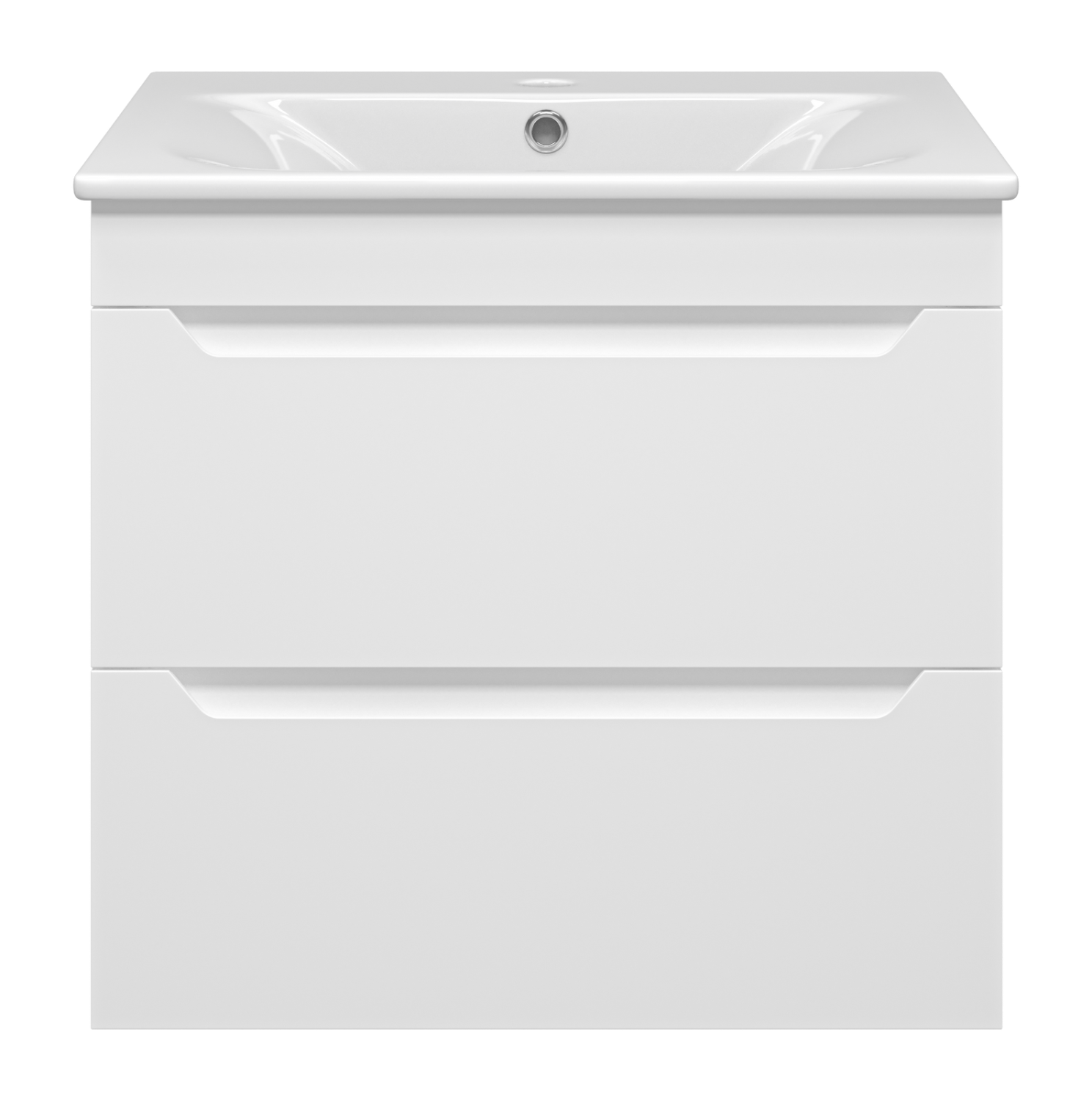 Тумба с раковиной Misty Бриз 60 подвесная, белый матовый