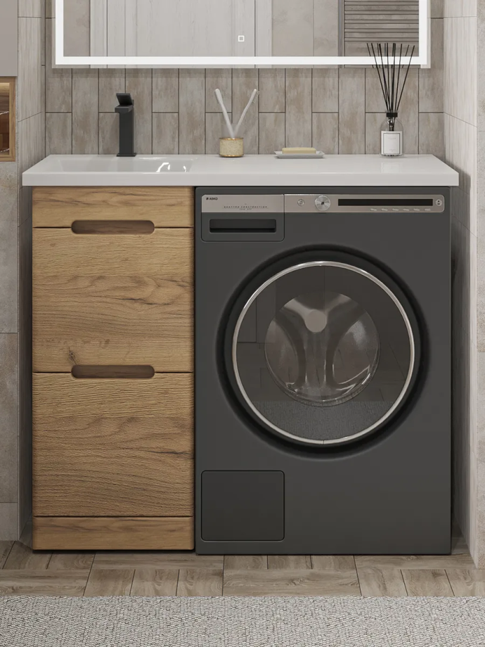 Тумба напольная SanStar Толедо 40 с раковиной Даллас 100 левый gold craft