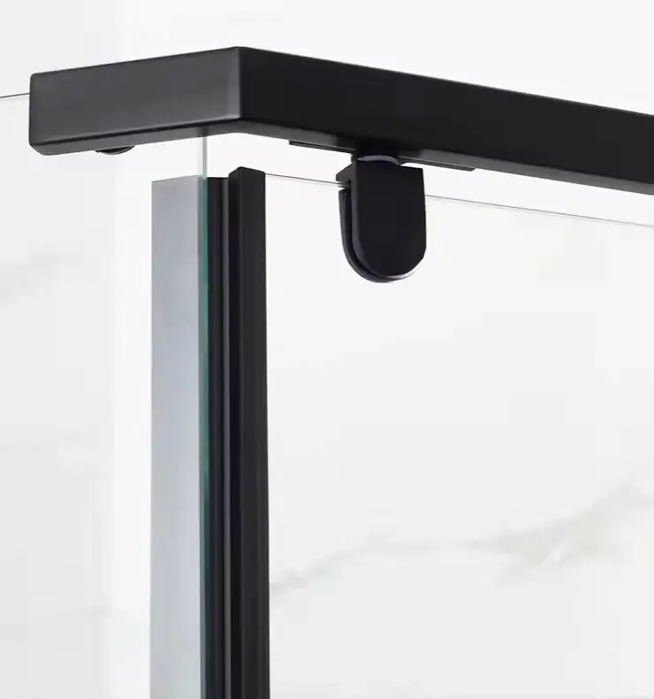 Душевой уголок Parly ZPE911B пятиугольный, с низким поддоном, прозрачное стекло, черный