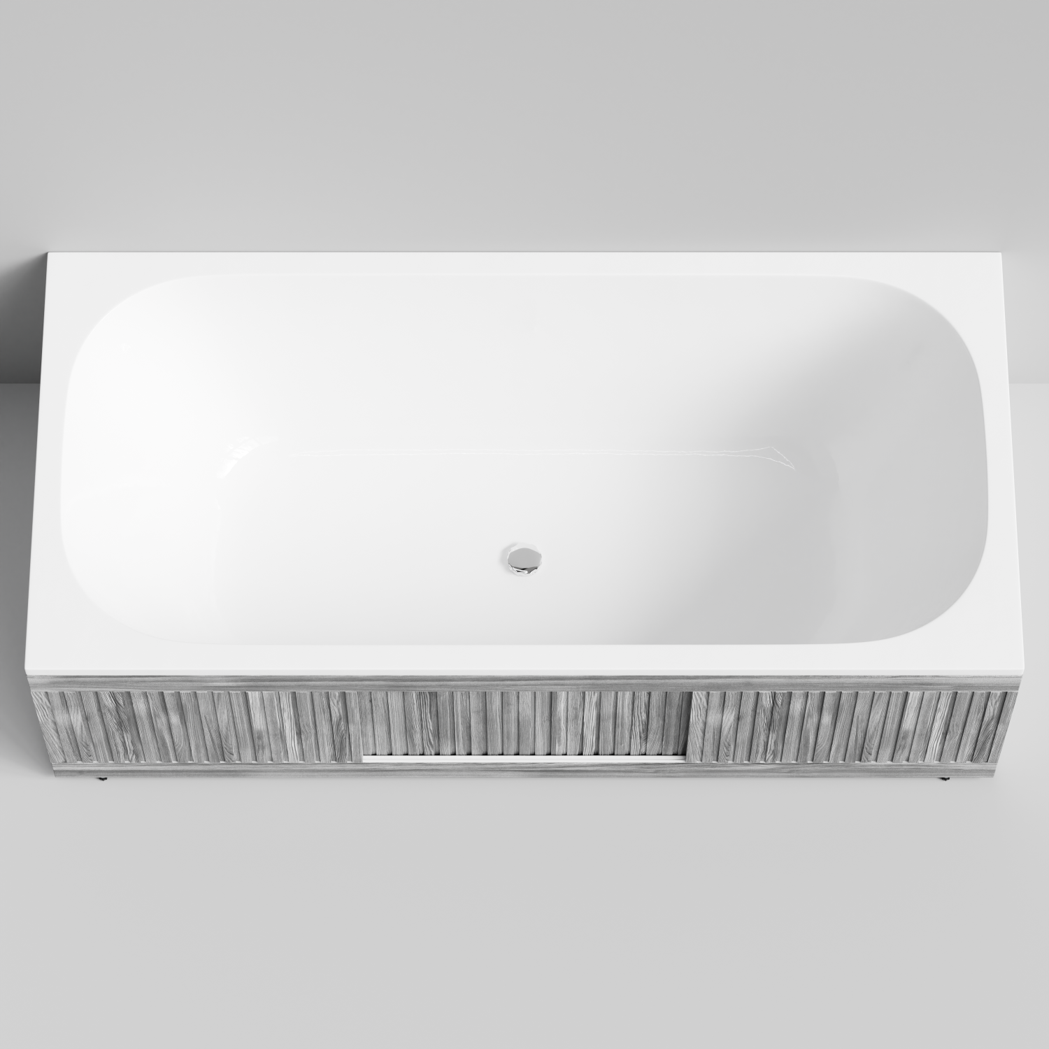 Экран под ванну Vod-ok Тач 180 раздвижной Лиственница структурная контрастно-серая