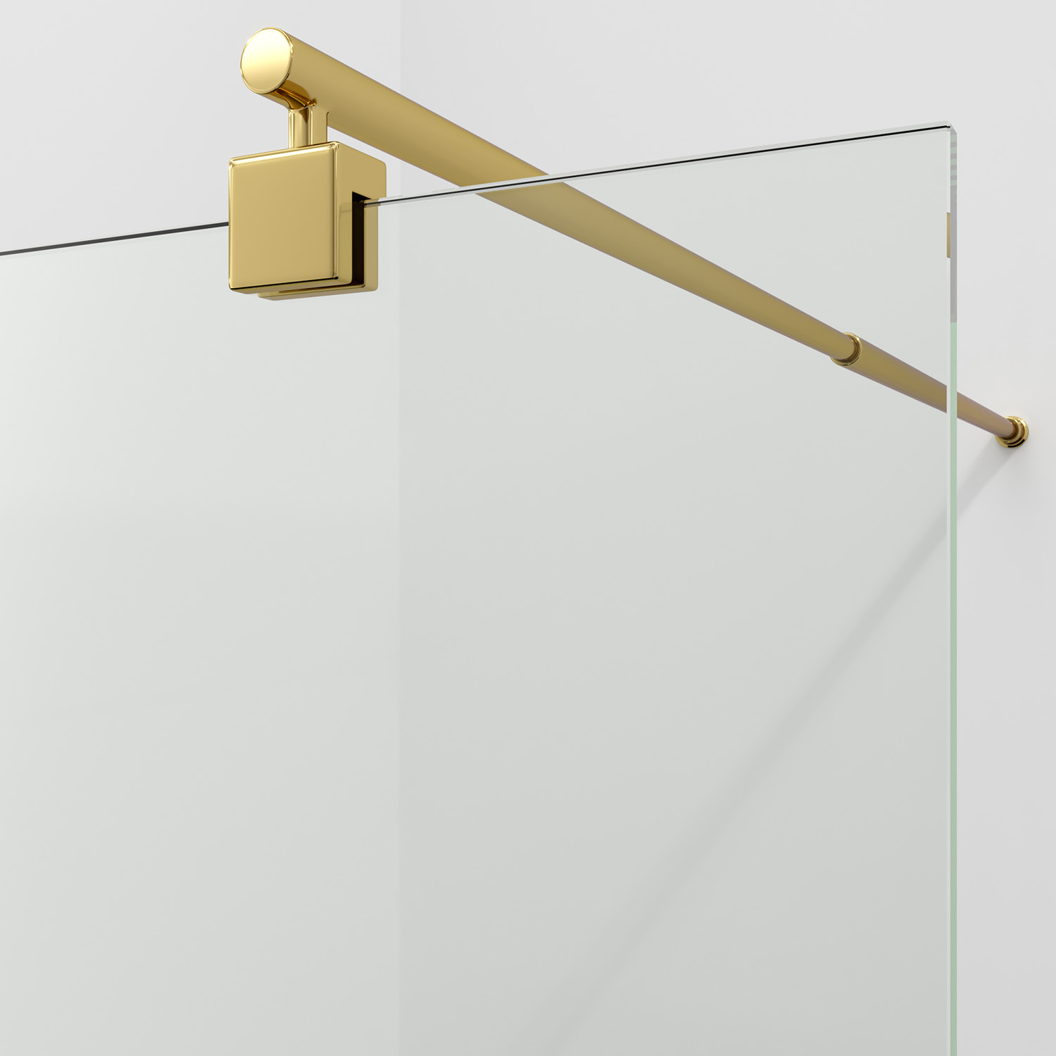 Душевая перегородка WasserKRAFT Rur 30W39PG, глянцевое золото