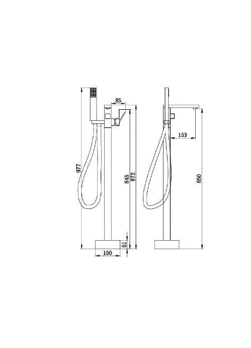 Смеситель для ванны BochMann Albano BM7774 хром