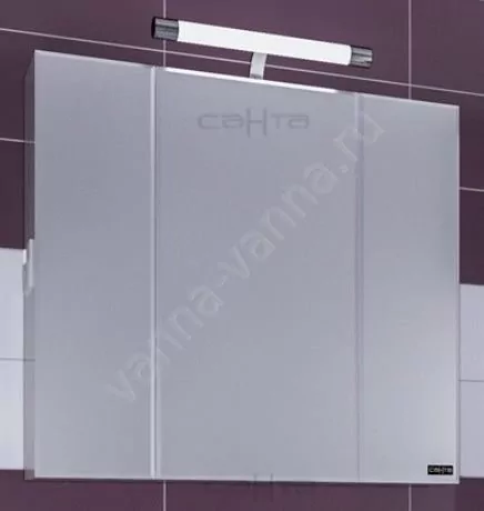 Зеркало-шкаф Санта Стандарт 90 трельяж, белый от магазина Vanna-Vanna.ru!