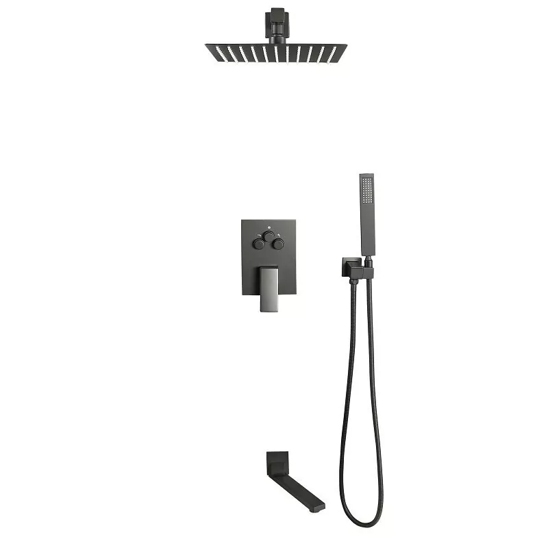 Душевой комплект ALMAes Eden TVZ-0817 черный матовый