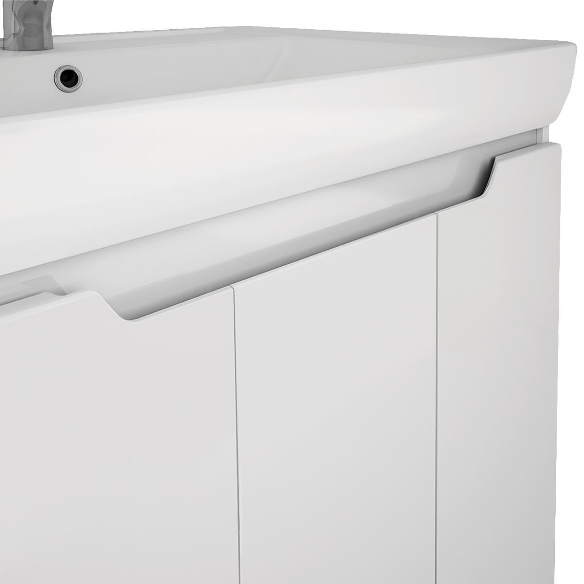 Тумба с раковиной напольная Dreja Q Plus (D) 80 см, белый