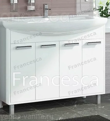 Тумба с раковиной Francesca Eco 105 напольная, белая