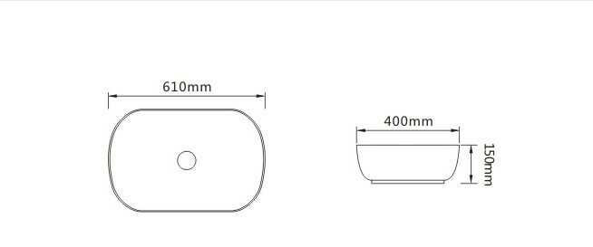 Раковина SantiLine SL-1091 накладная, белая