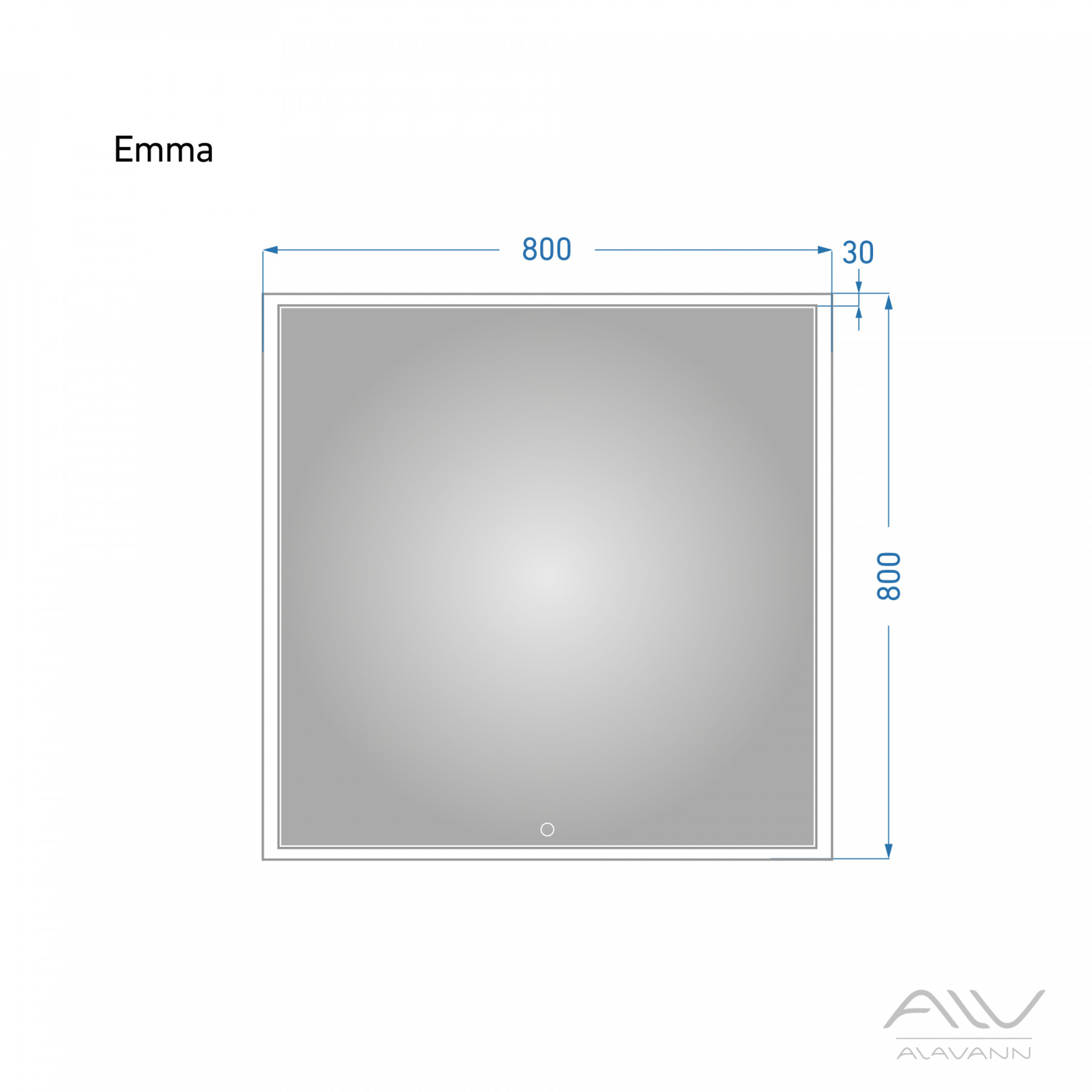 Зеркало Alavann Emma 80 свет, сенсор