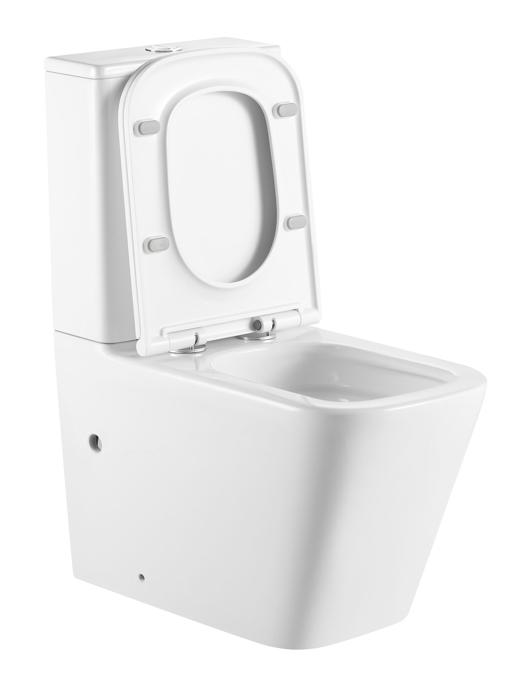 Унитаз SantiLine SL-5028 напольный, безободковый, торнадо, белый