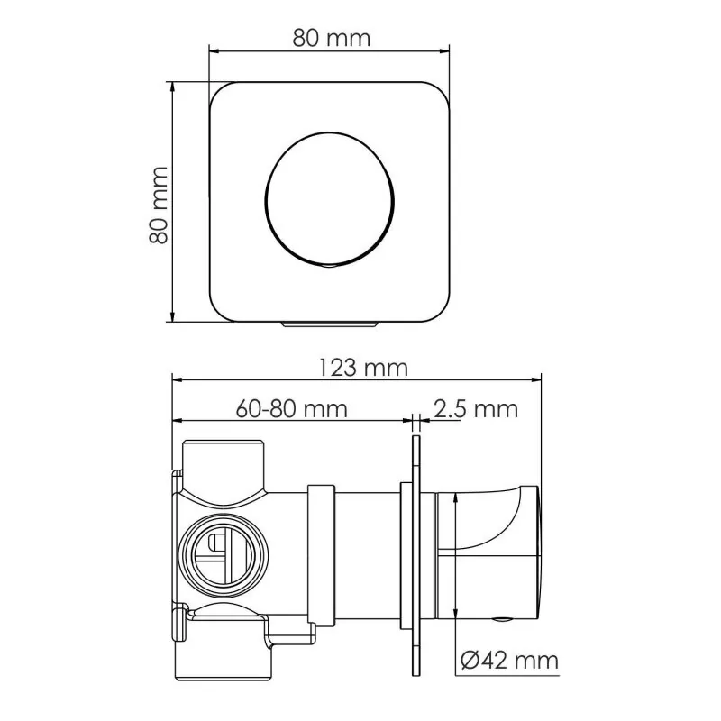 Переключатель WasserKraft A278 на 3 выхода, встраиваемый, глянцевое золото